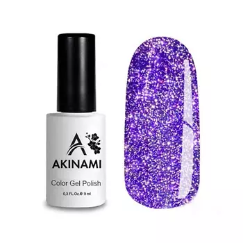 AKINAMI Лаковое покрытие Гель-лак светоотражающий с блестками Holiday