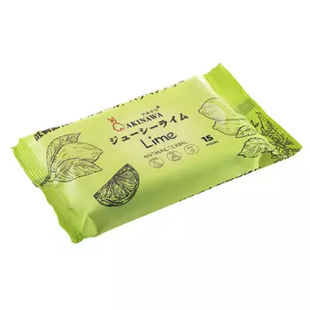 AKINAWA Влажные салфетки антибактериальные,Лайм. 15.0