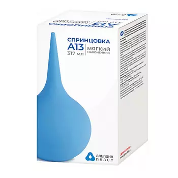 АЛЬПИНА ПЛАСТ Спринцовка А 13 клизма медицинская 317 мл. 1.0