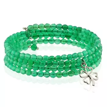 ALERIE-ACCESSORIES Браслет из натурального агата Miniature Emerald