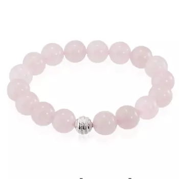 ALERIE-ACCESSORIES Браслет из натурального розового кварца Forever Rose