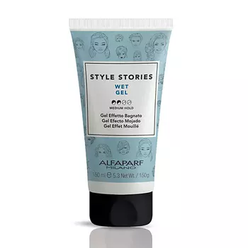 ALFAPARF Гель средней фиксации для эффекта мокрых волос Style Stories