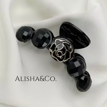 ALISHA&CO. Крабик для волос Black Rose Черная роза