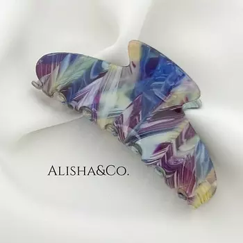 ALISHA&CO. Крабик для волос большой INDIGO