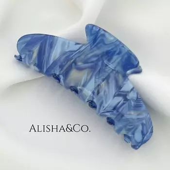 ALISHA&CO. Крабик для волос большой INDIGO