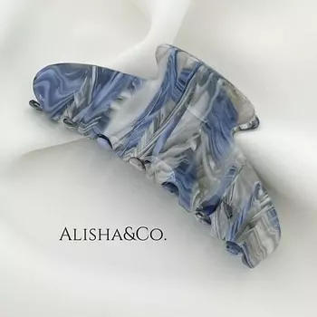 ALISHA&CO. Крабик для волос большой INDIGO