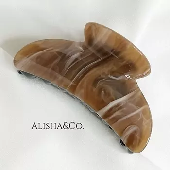 ALISHA&CO. Крабик для волос большой Amber Shell