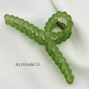 ALISHA&CO. Крабик для волос большой Juicy Bubbles Forest Green