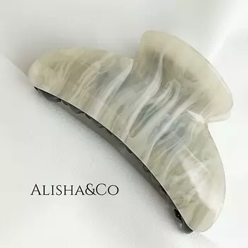 ALISHA&CO. Крабик для волос большой Marble Shell