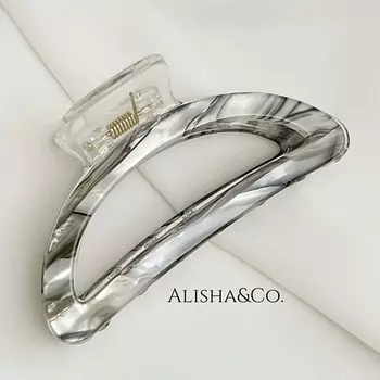 ALISHA&CO. Крабик для волос Fantasy серый