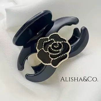 ALISHA&CO. Крабик для волос Коко Роза черная