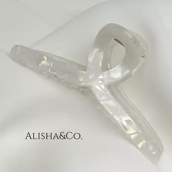 ALISHA&CO. Крабик для волос Premium Pearl XL