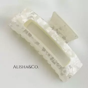 ALISHA&CO. Крабик для волос средний перламутровый Pearl