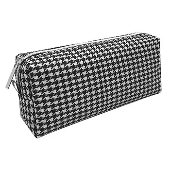 ALISSIROSSI Косметичка-пенал женская маленькая из ткани "Черно-белая гусиная лапка"