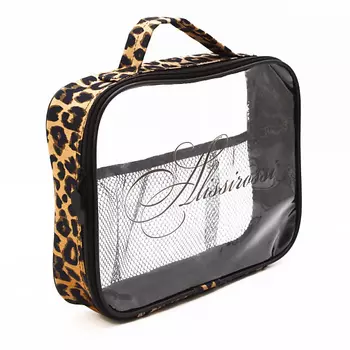 ALISSIROSSI Косметичка-сумка прозрачная из пленки леопардовая