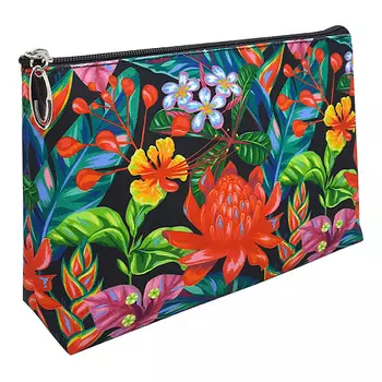 ALISSIROSSI Косметичка женская большая дорожная из ткани "Черные тропики"