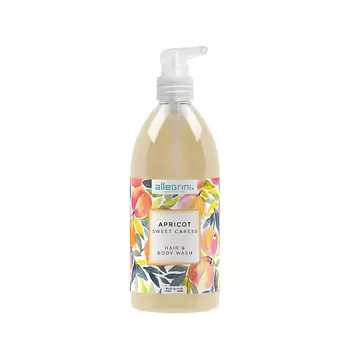 ALLEGRINI. Гель для душа и шампунь с протеинами молока APRICOT 500.0