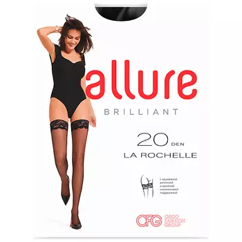 ALLURE Чулки женские 20 ден La Rochelle nero