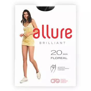 ALLURE Колготки женские 20 ден Floreal nero