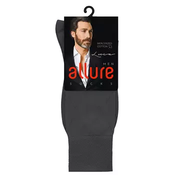 ALLURE Носки мужские LYON ТЁМНО-СЕРЫЙ