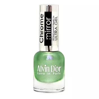 ALVIN D’OR Лак для ногтей CHROME MIRROR, 01 Зеркальное серебро