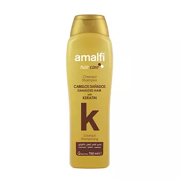 AMALFI Шампунь кератиновый для поврежденных волос 750 мл