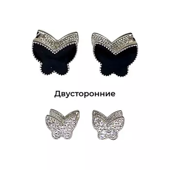 AMANTE CRYSTAL Серьги Бабочки crystal/jet