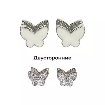 AMANTE CRYSTAL Серьги Бабочки crystal/jet