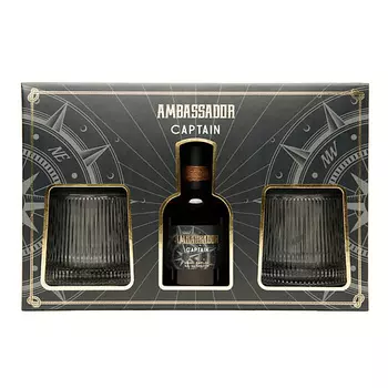 AMBASSADOR Парфюмерный набор с бокалами Captain