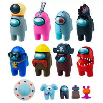 AMONG US Набор фигурок 3 серия с аксессуарами (герой предатель) 1.0