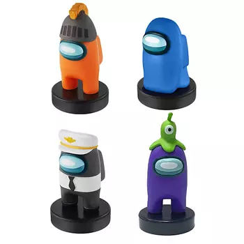 AMONG US Набор штампиков 2 серия(фиолетовый,рыцарь,капитан,призрак) 1.0