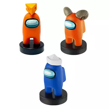 AMONG US Набор штампиков 2 серия (с сыром,синий с рогами) 1.0