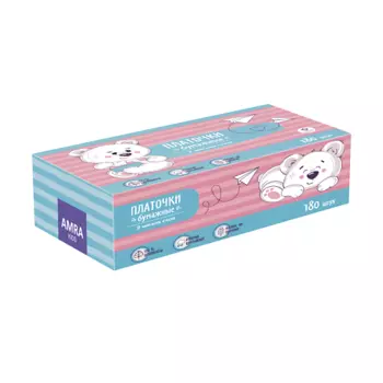 AMRA Платочки бумажные детские двухслойные 180.0