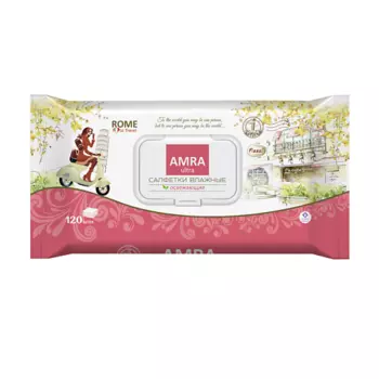 AMRA Салфетки влажные освежающие ROME 120.0