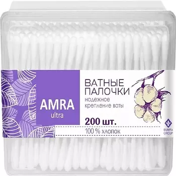 AMRA Ватные палочки в банке прямоугольная 200.0
