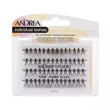 ANDREA Пучки ресниц безузелковые комбинированные черные Perma Lash Naturals Natural Combo