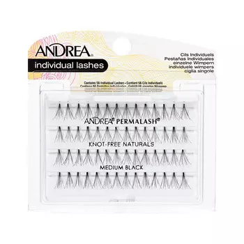 ANDREA Пучки ресниц безузелковые средние черные Perma Lash Naturals Natural Medium