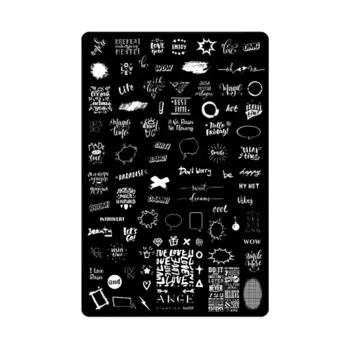 ANGE STAMPING Пластина для стемпинга 009 Ваше слово
