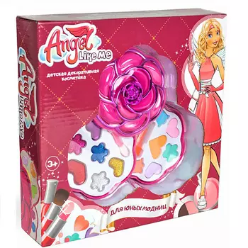 ANGEL LIKE ME Набор детской декоративной косметики для девочек "Цветок" Двухслойный