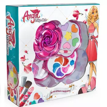 ANGEL LIKE ME Набор детской косметики "Цветок" Трехслойный набор