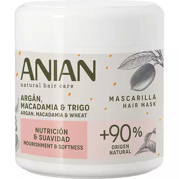 ANIAN Увлажняющая маска для очень сухих и поврежденных волос с маслами аргана, ореха макадамии и пшеничным белком Nourishment&Softness