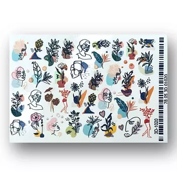 ANNA TKACHEVA Слайдер дизайн для ногтей 3D 1020