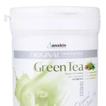 ANSKIN Маска альгинатная с экстрактом зелёного чая с успокаивающим эффектом