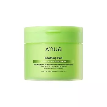 ANUA Пэды успокаивающие с азелаиновой кислотой AZELAIC 10 HYALURON REDNESS SOOTHING PAD