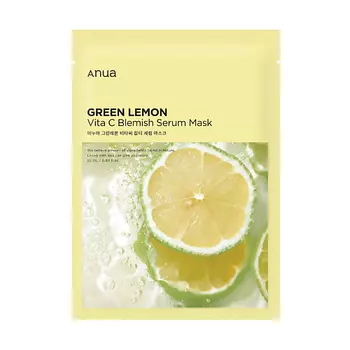 ANUA Тканевая маска с экстрактом зеленого лимона GREEN LEMON VITA C BLEMISH SERUM MASK 1.0