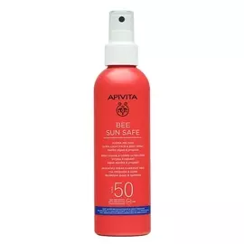 АПИВИТА БИ САН СЭЙФ Солнцезащитный свежий тающий ультра легкий спрей для лица и тела SPF50