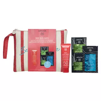 АПИВИТА Набор Bee Sun Safe: Крем против пигментных пятен SPF50 + Маски для лица и волос