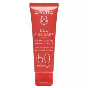 АПИВИТА Солнцезащитный крем для лица против старения и пигментации SPF50 BEE SUN SAFE 50