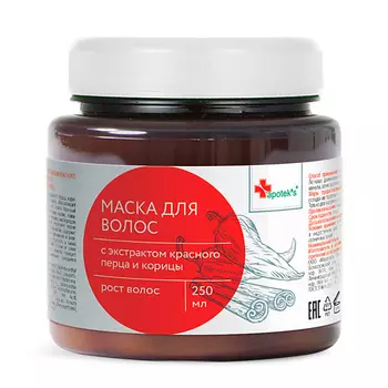 APOTEK'S Маска для волос с экстрактом красного перца и корицы 250