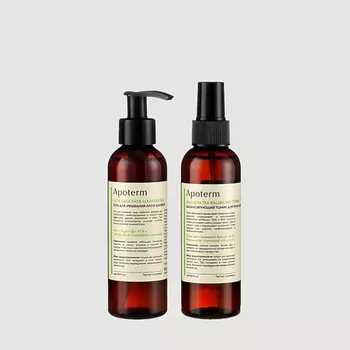 APOTERM Набор для умывания проблемной кожи (гель для умывания, тоник для лица)